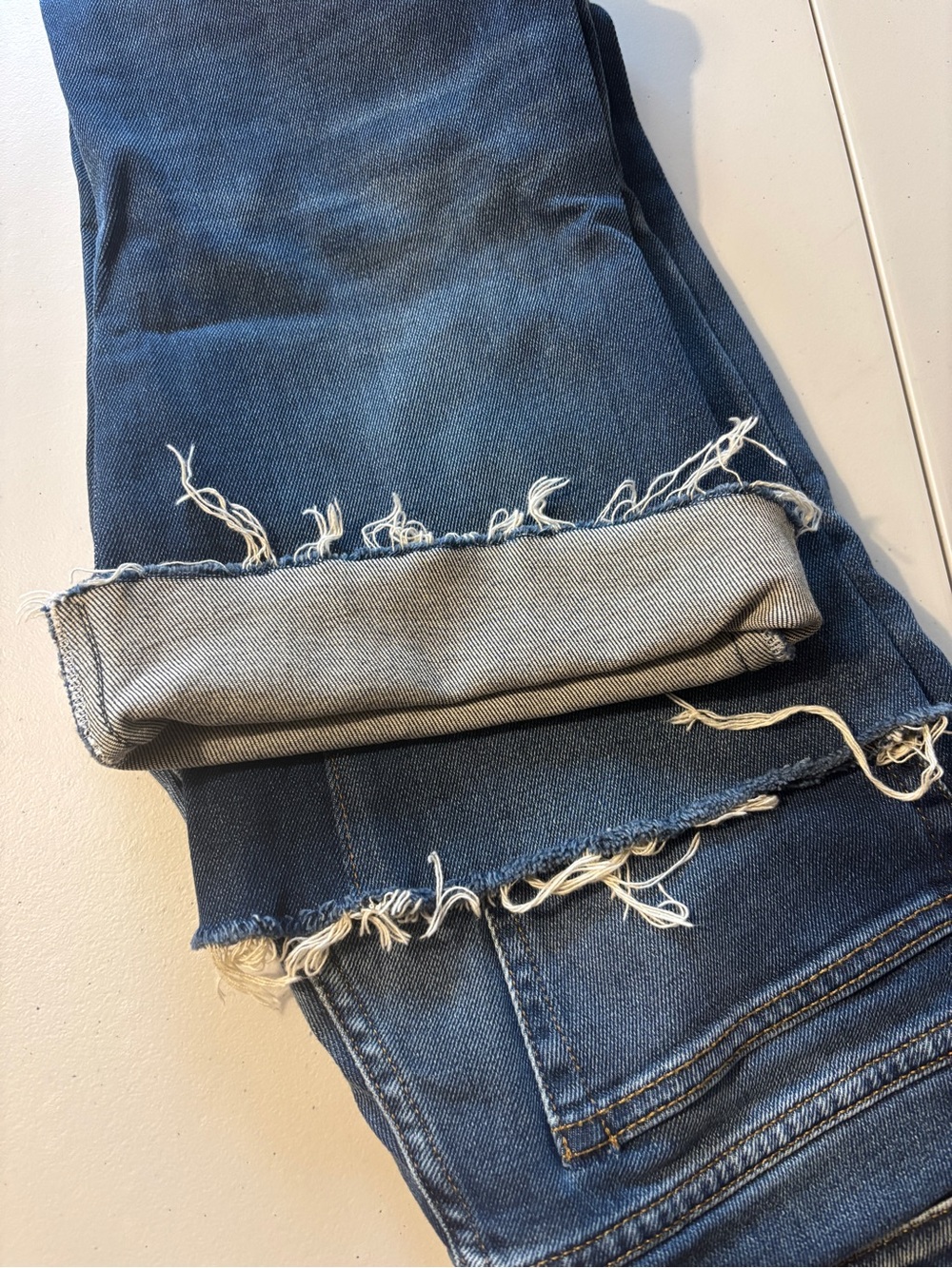 R13 Jane Jeans Size 29 Ankle Dark Denim Elevated Basic Distressed Quiet Luxury - Picture 16 of 17